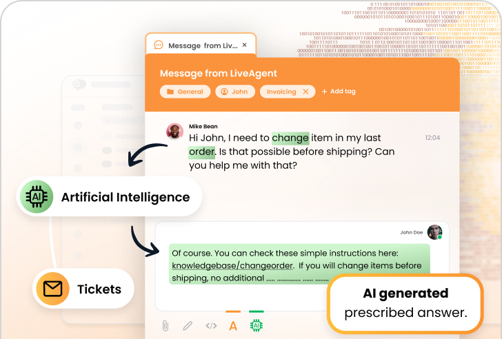 LiveAgent AIコンポーザー機能