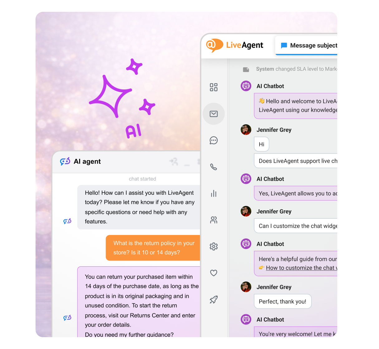 月額LiveAgent購読と同等の無料AIクレジットを獲得してください。