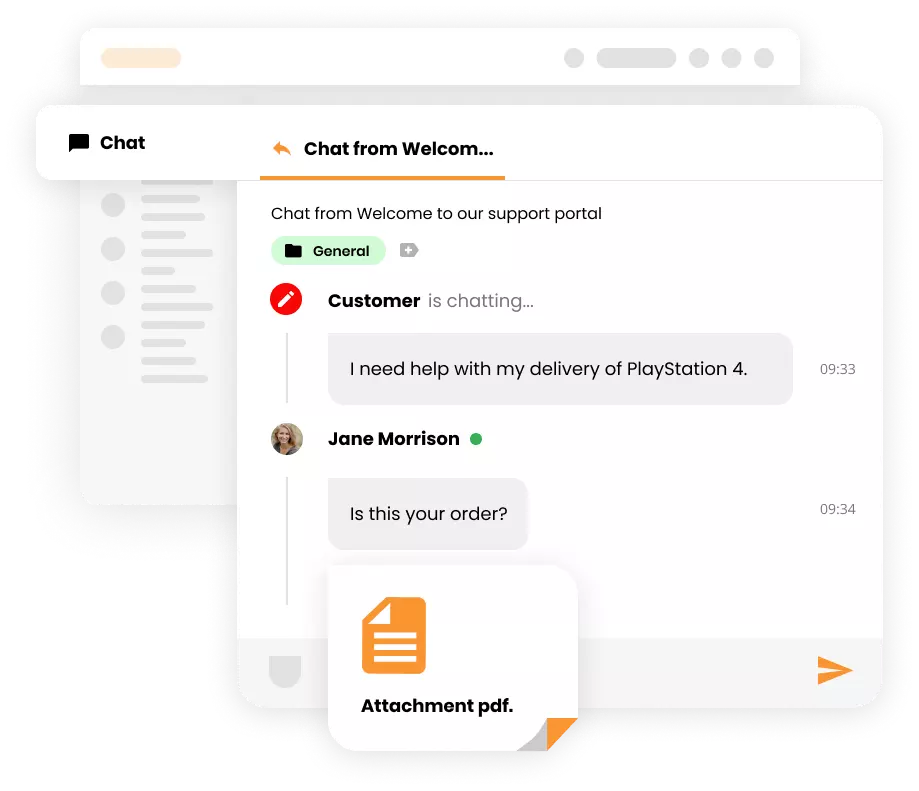 LiveAgentチケット添付ファイルモックアップ