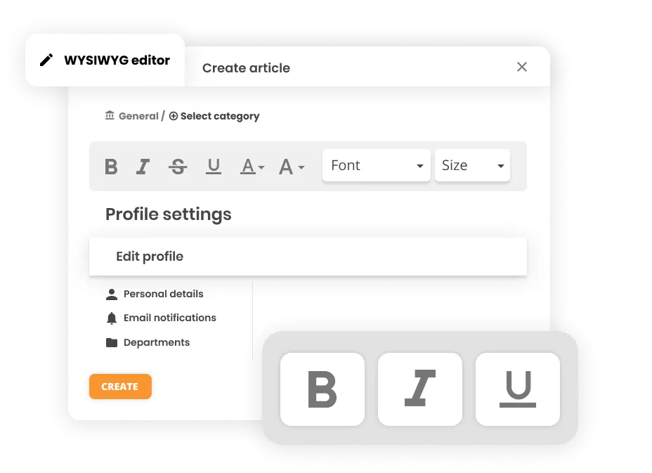 ヘルプデスクソフトウェアのWYSIWYGエディタ - LiveAgent