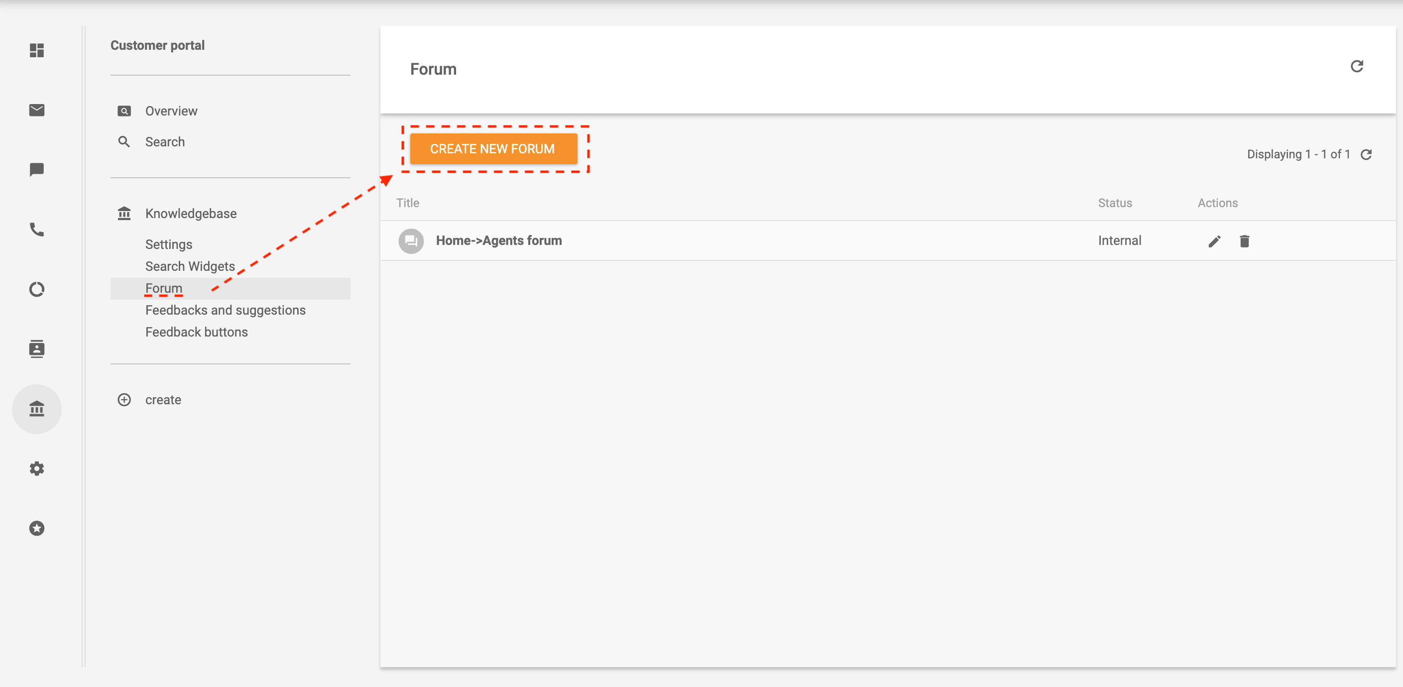 LiveAgentでフォーラムを作成する