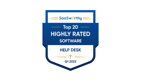 高く評価されたヘルプデスクソフトウェアQ1 2022