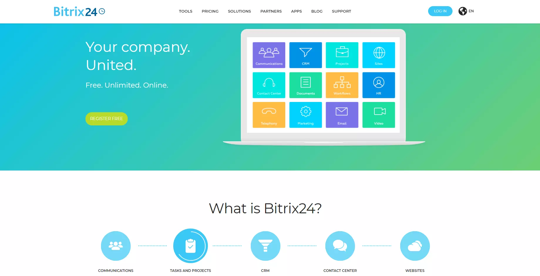 Bitrix24 homepage