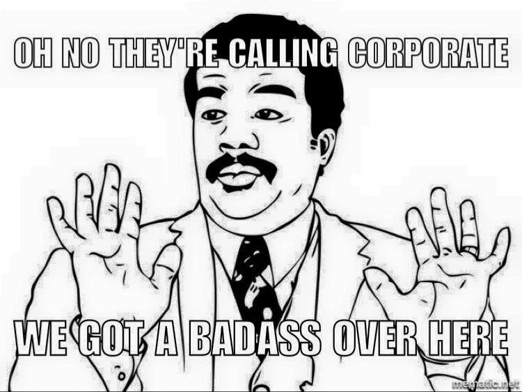 怒った顧客についてのカスタマーサービスミーム