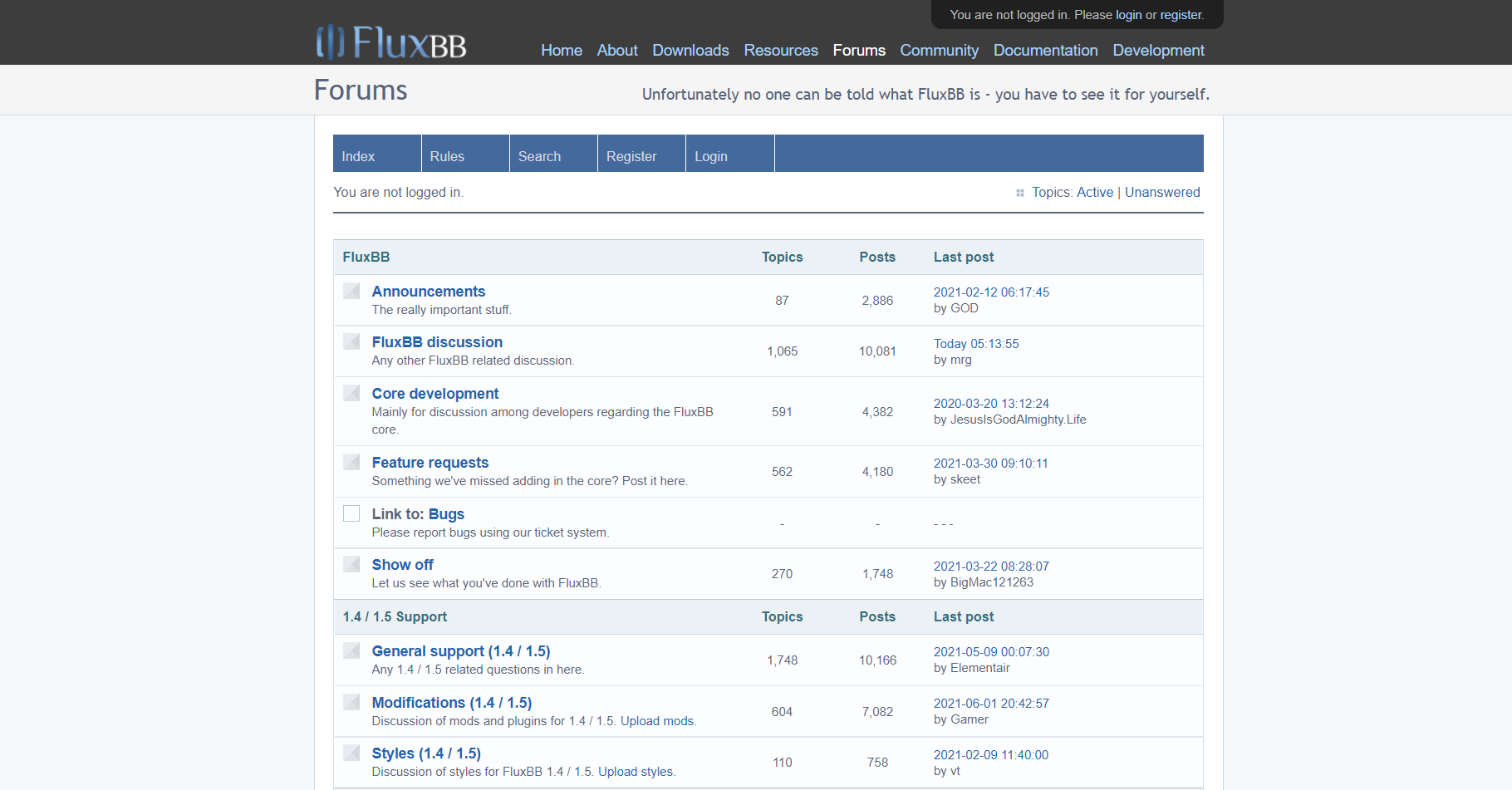 FluxBBコミュニティフォーラムソリューション