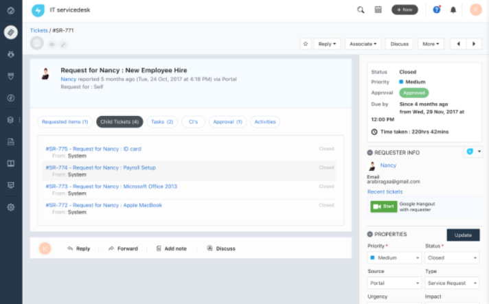 Freshserviceチケッティングシステムソフトウェア