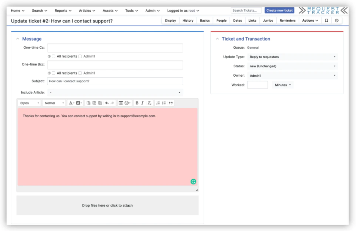 Request Trackerオープンソースチケッティングシステム