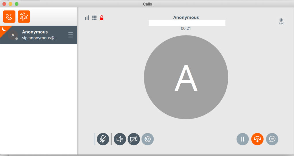 Linphoneソフトフォンメッセージング