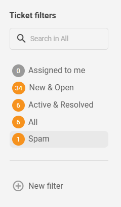 改良されたデフォルトチケットフィルターLiveAgent