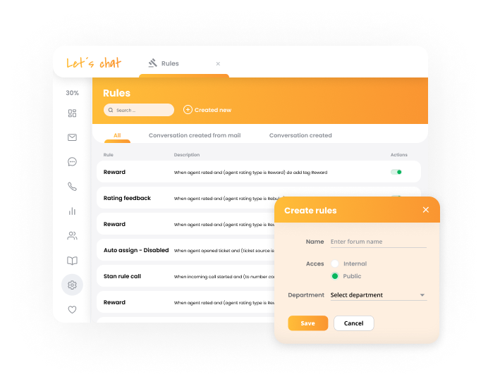 LiveAgentの自動化機能