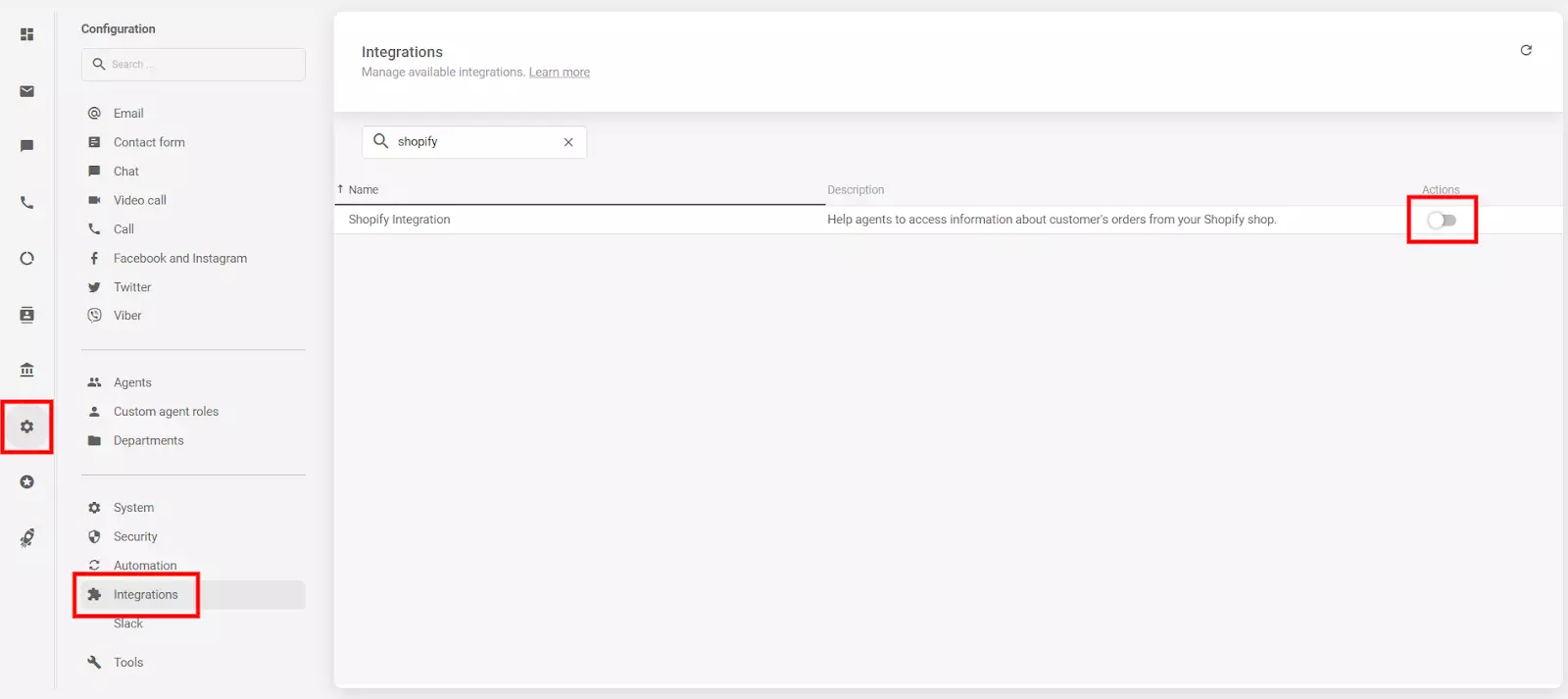 LiveAgent で Shopify 統合を有効化する方法