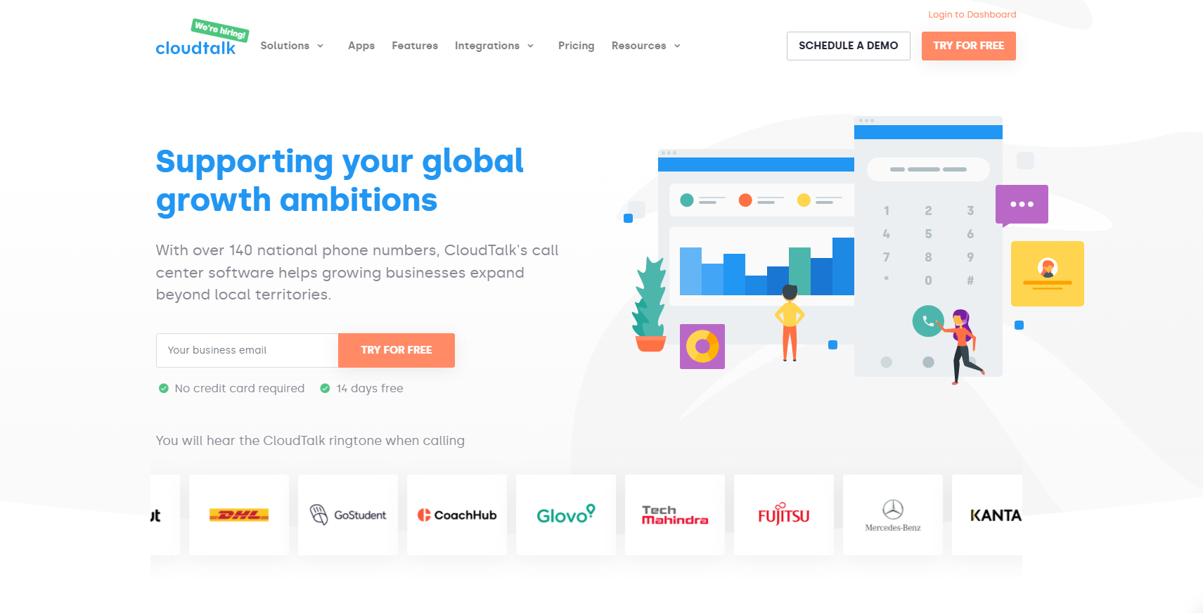 Cloudtalk VoIP provider website