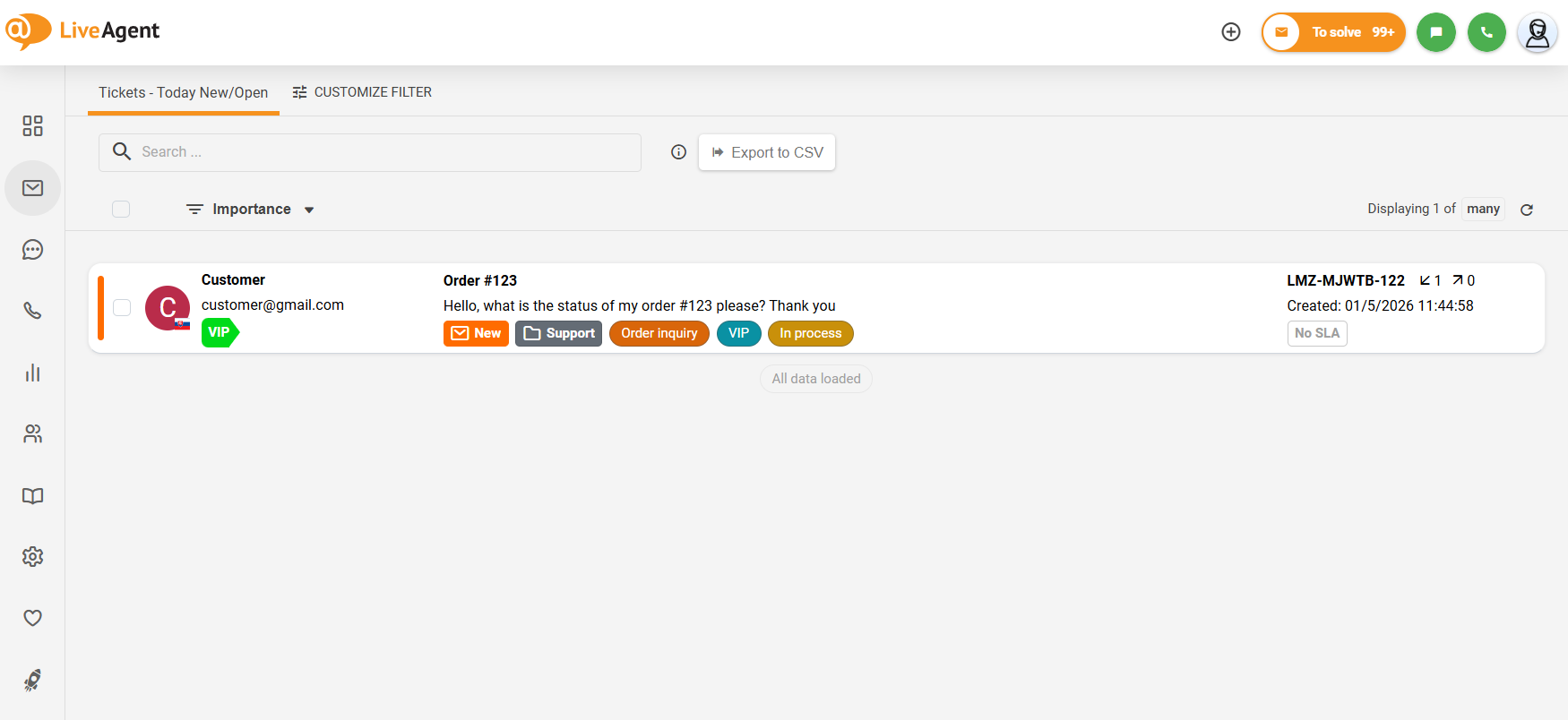 左側のサブメニューを折りたたむオプション