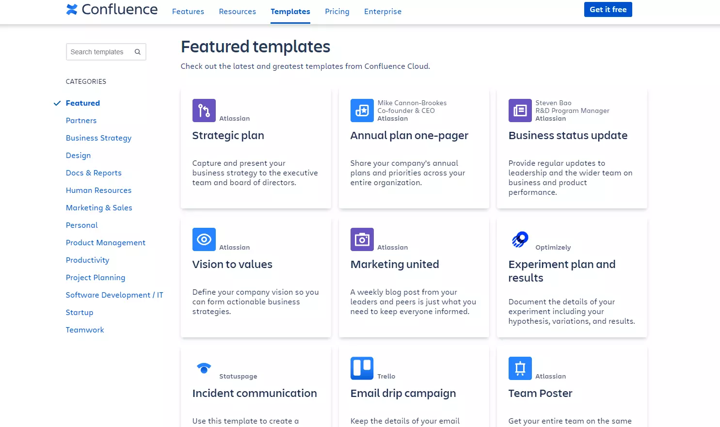 Confluenceテンプレート
