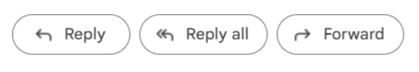 GmailのReply、Reply all、Forwardボタン