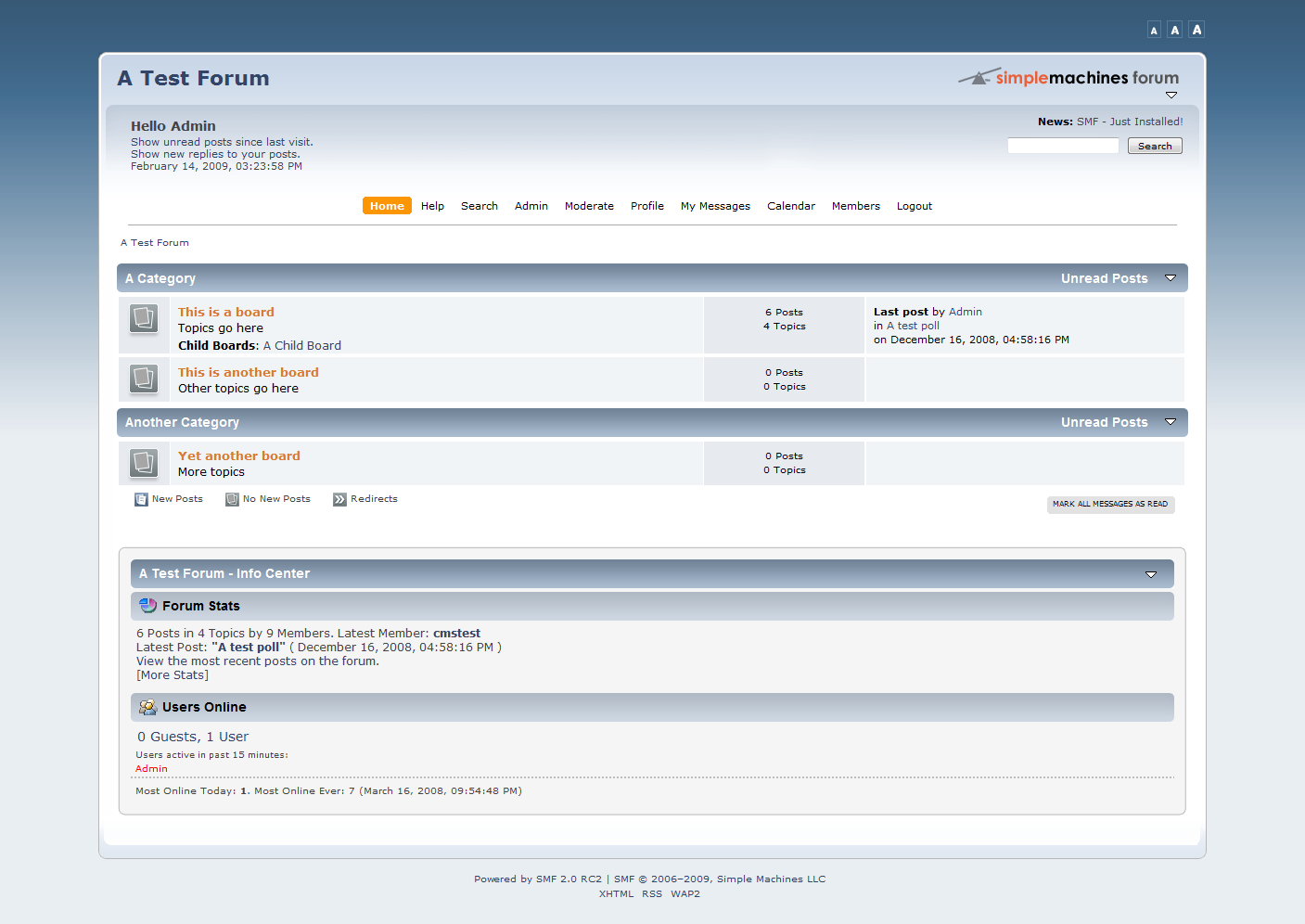 Simple Machines Forumホームページ