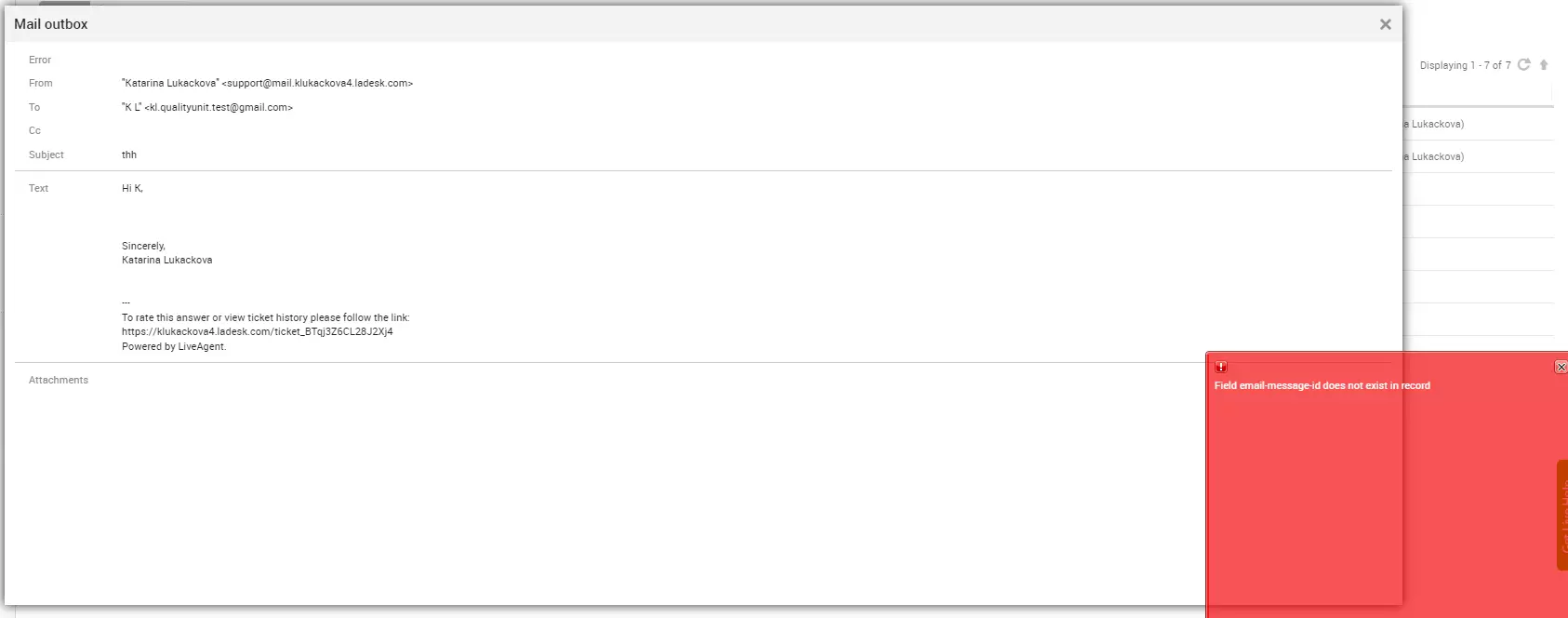 LiveAgent - 添付ファイル付きメールがエラーを引き起こすのを修正しました