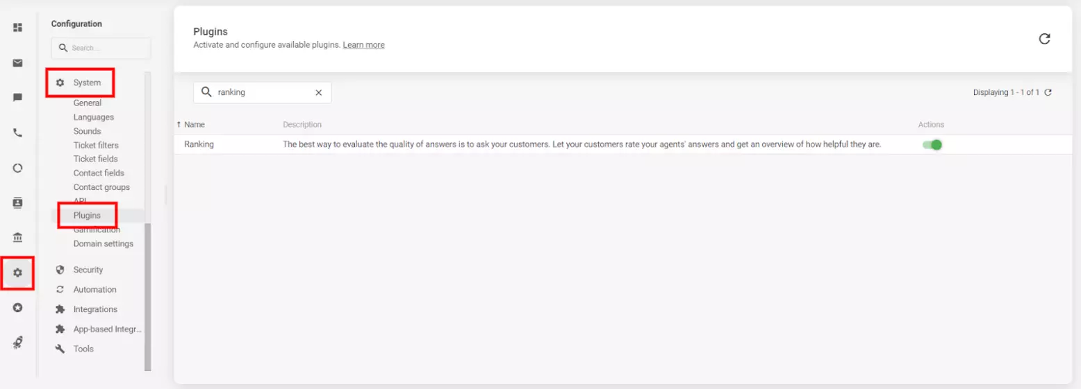 LiveAgentライブチャットソフトウェアのチャット後アンケートの設定を示す画像。