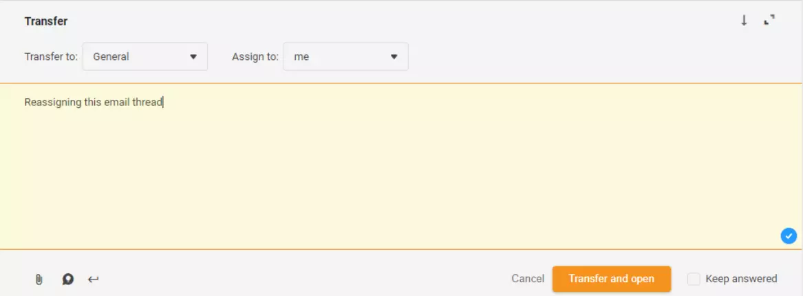 LiveAgentでメールスレッドを再割り当てする