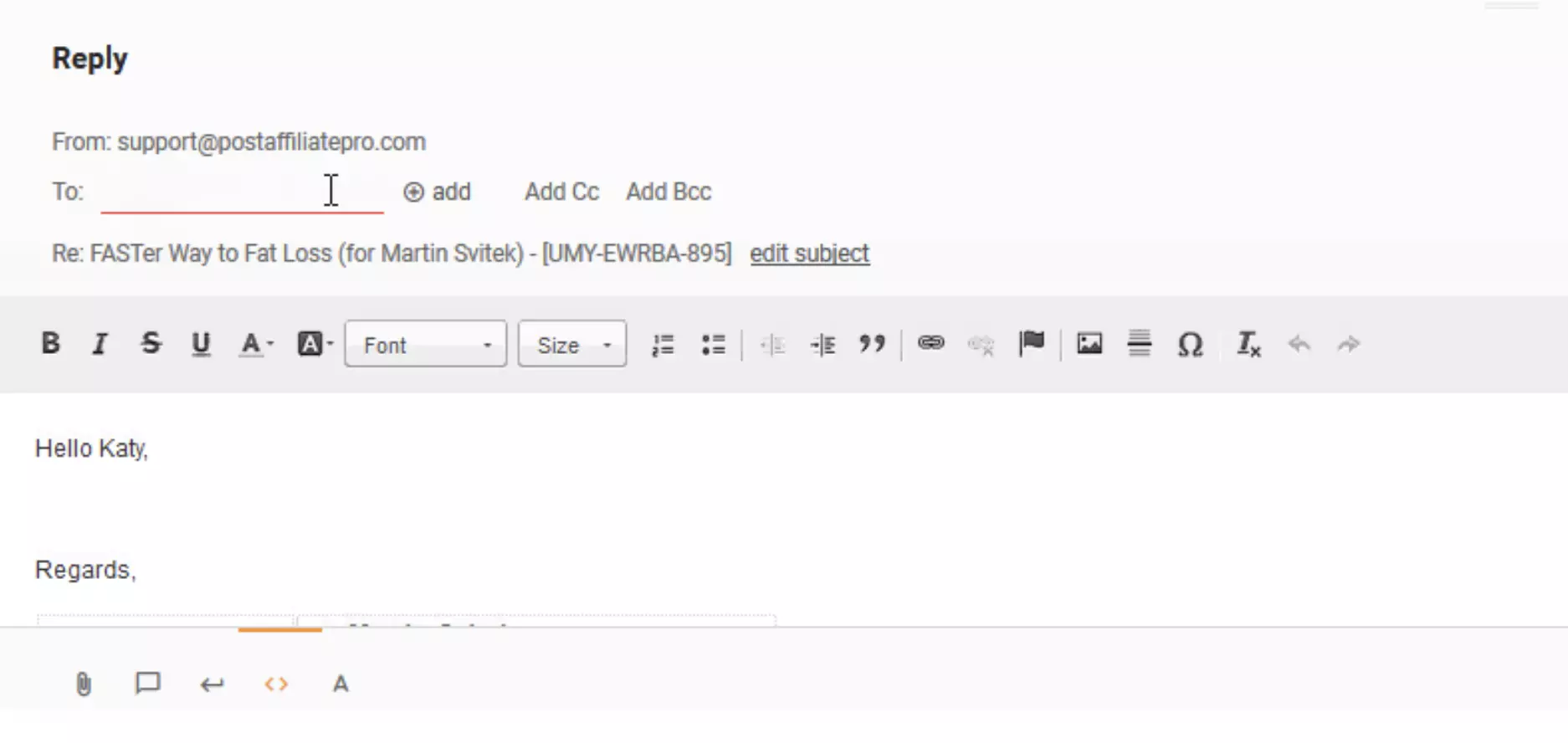 チケット処理のバグにより削除されたチケット受信者