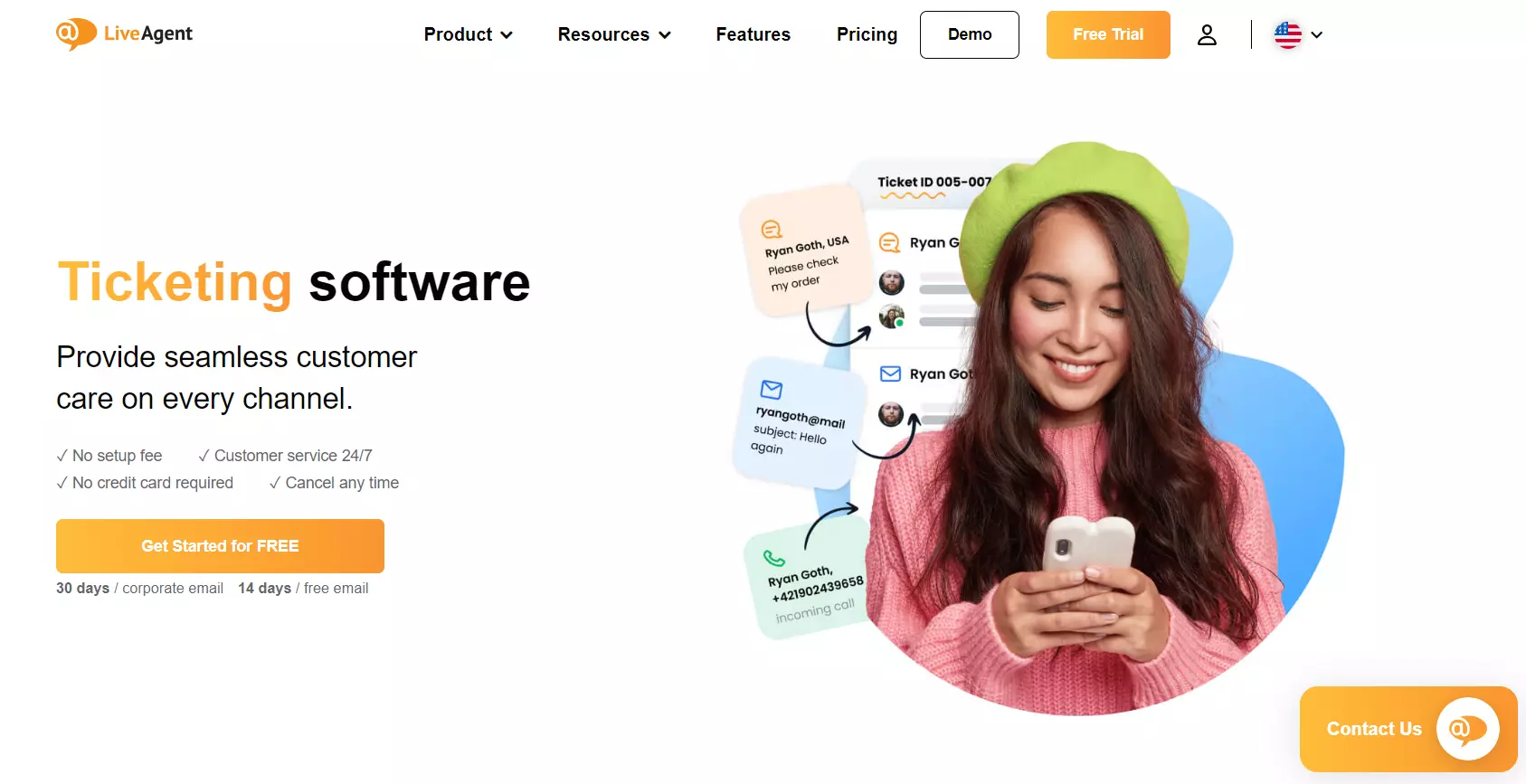 LiveAgentのチケッティングおよびメール管理システム