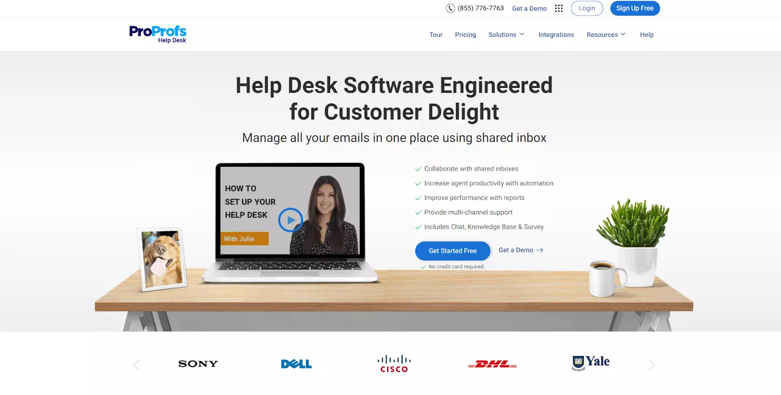 ProProfs Help Desk homepage - User-friendly alternative to Spiceworks