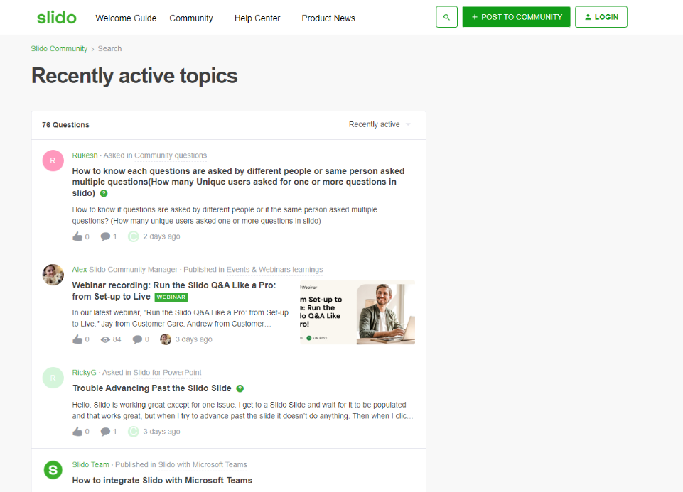 Slidoコミュニティ