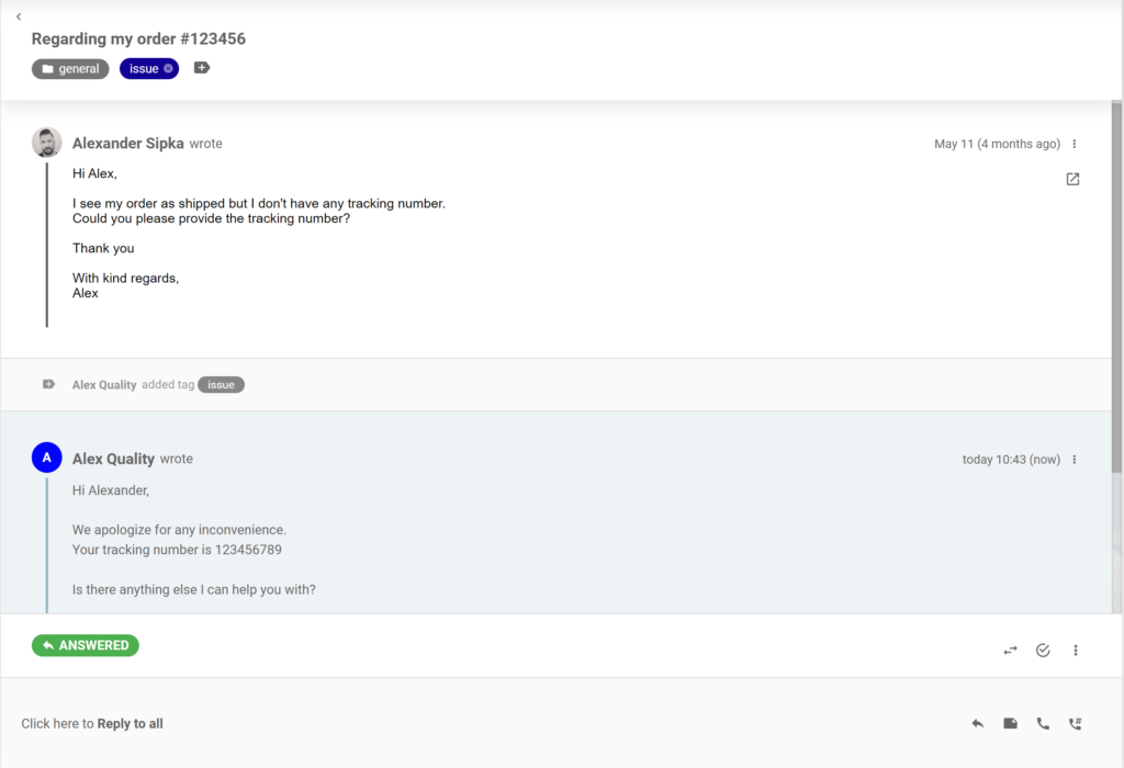 Conversation improvement in LiveAgent tickets