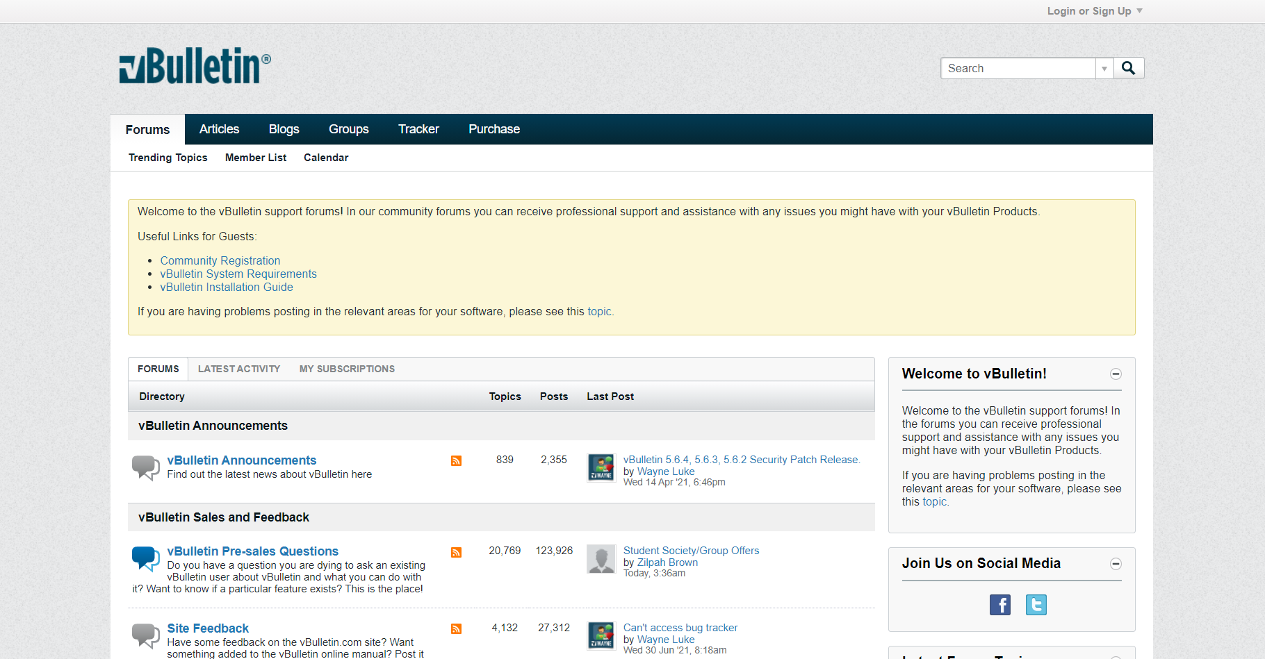 vBulletinフォーラムディレクトリ