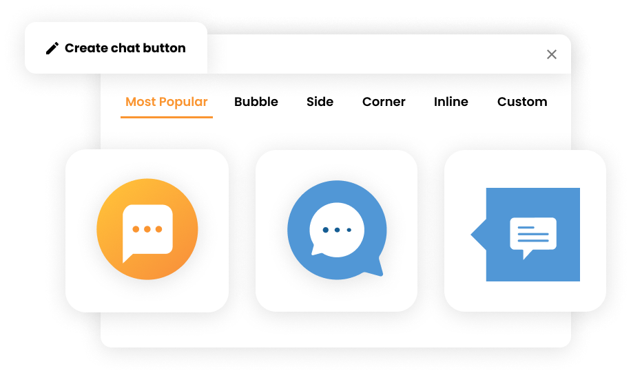 Example of a chat button gallery