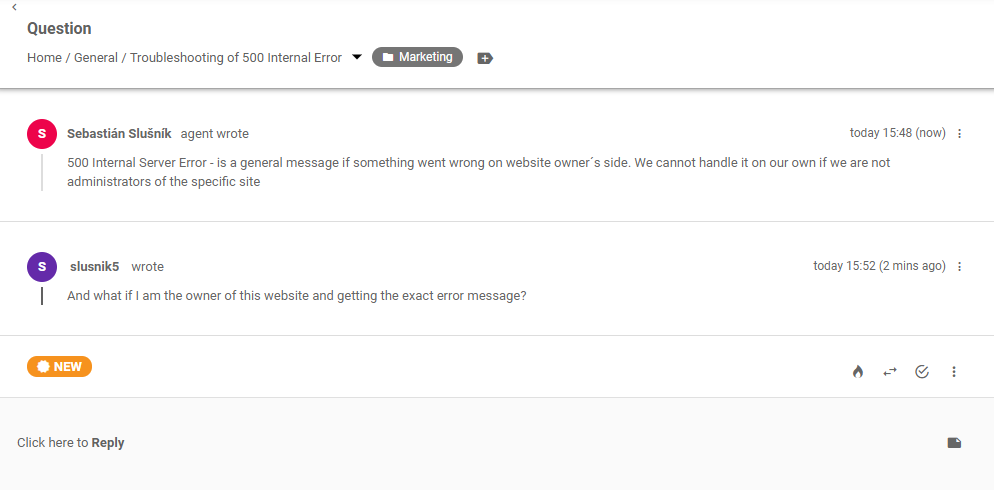 LiveAgentの顧客フォーラムチケット