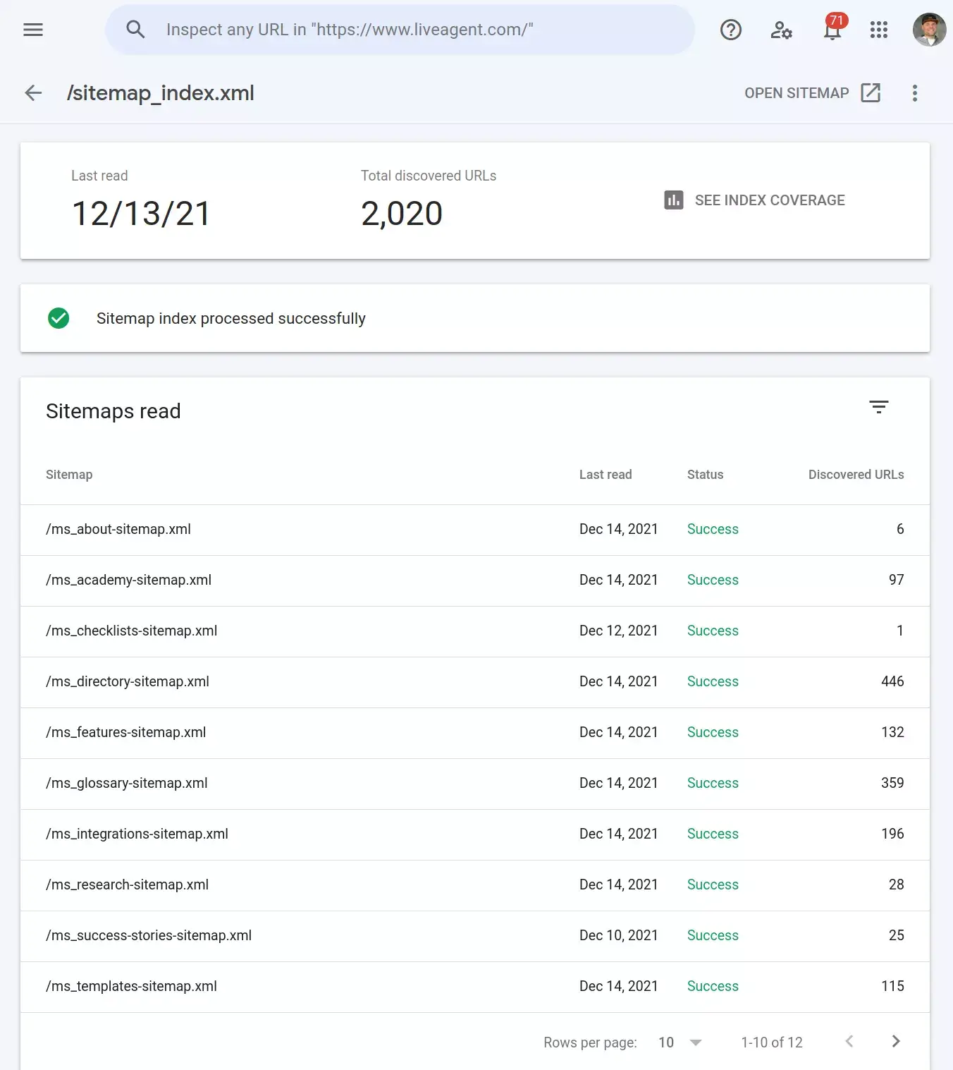 ウェブサイトのすべてのサイトマップを追加する
