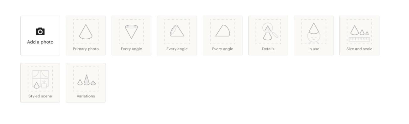 Etsyショップに製品の写真を追加する