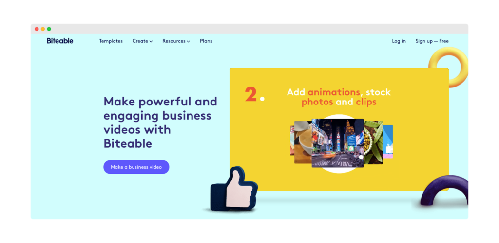 Biteableランディングページ