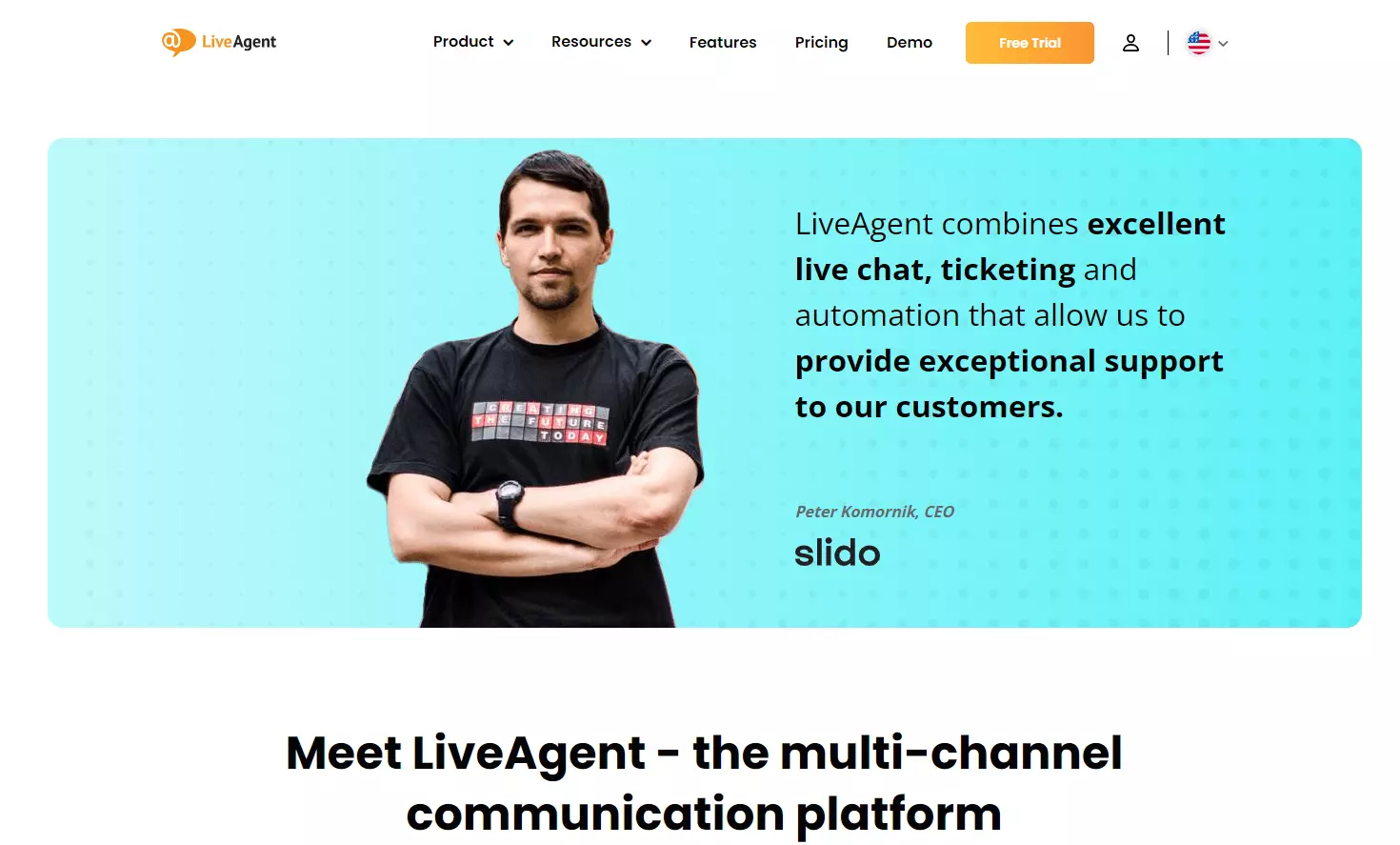LiveAgent Slido CEOレビュー