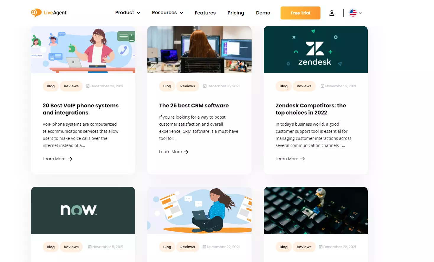 LiveAgentのブログ投稿