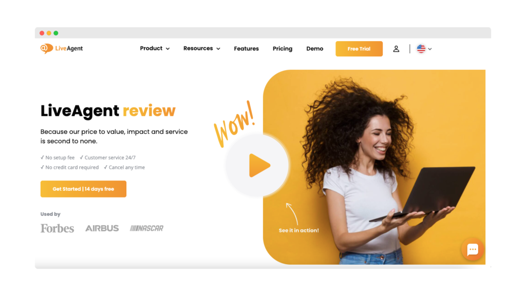 LiveAgentランディングページ