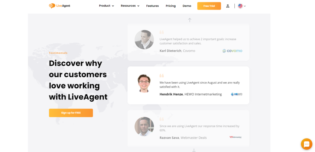 LiveAgentのランディングページ推奨文