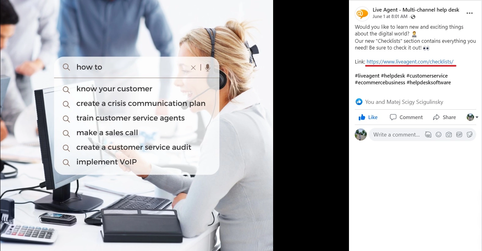 LiveAgent の Facebook バニティ URL