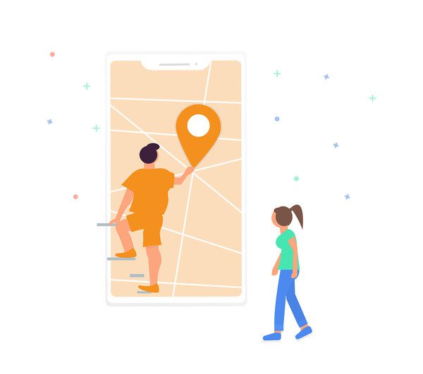 旅行-場所を検索-イラスト