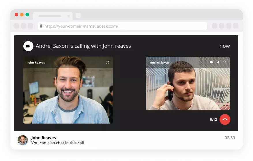 ライブチャットソフトウェアのビデオ通話機能 - LiveAgent