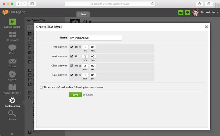 SLAレベルを作成し、目的のアクションを定義する方法