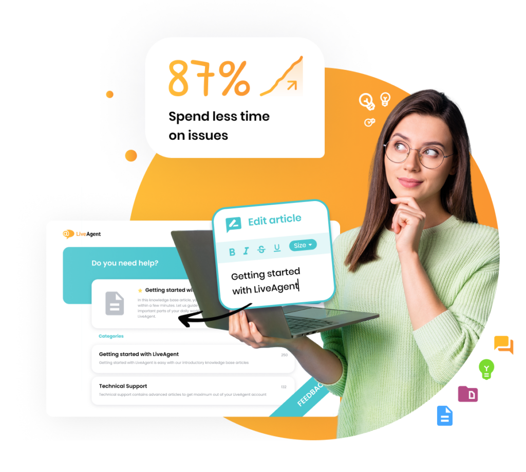 LiveAgentのナレッジベースソフトウェア