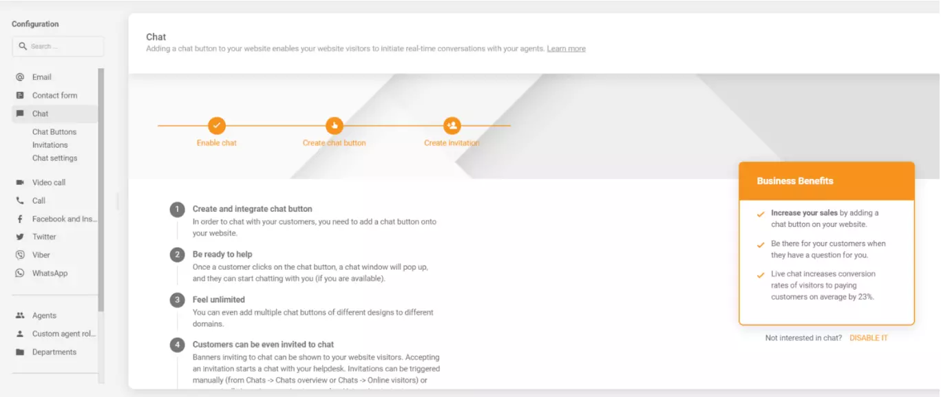 LiveAgentチャット構成