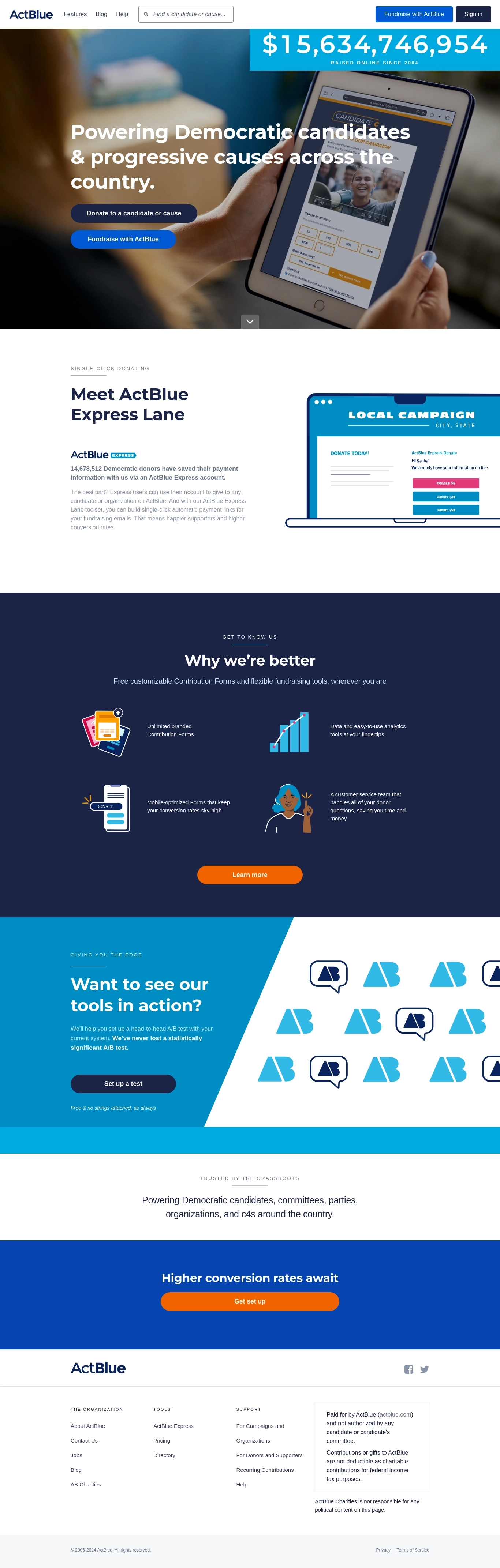 ActBlue ヘルプデスク連絡先