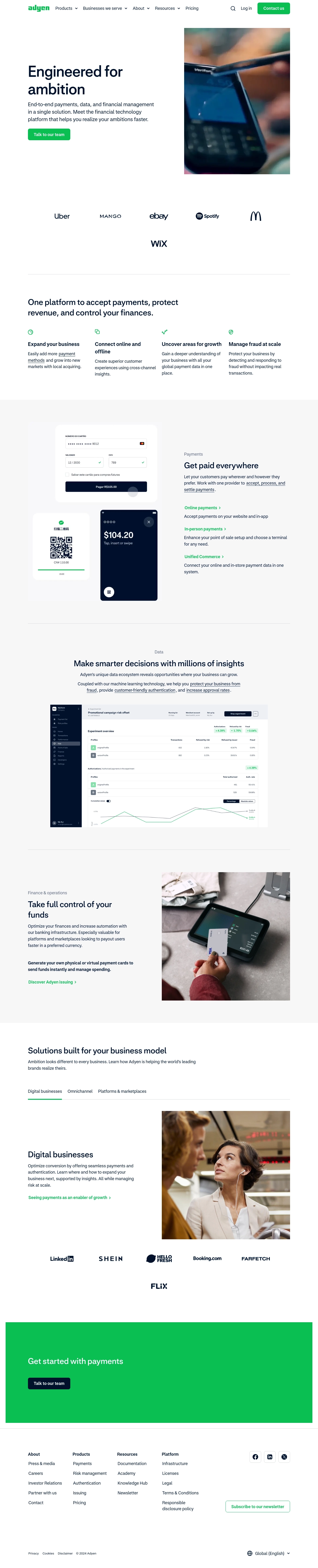 Adyen ヘルプデスク連絡先