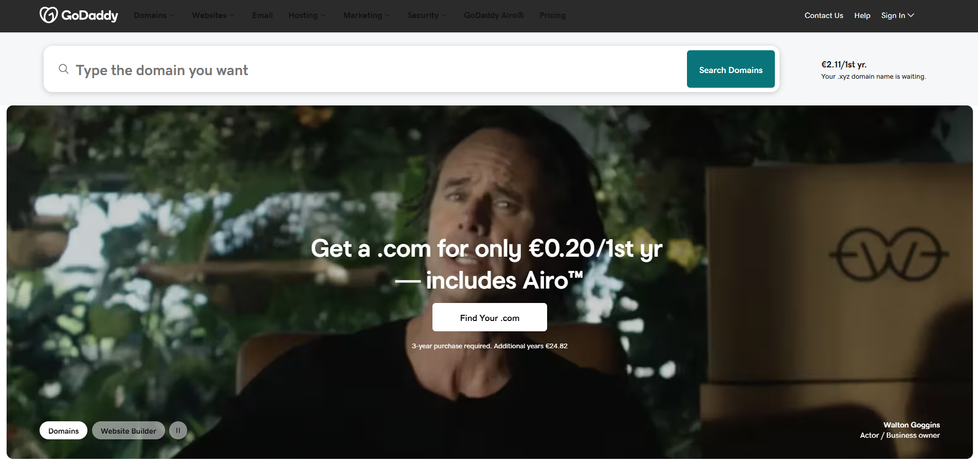 GoDaddy ヘルプデスク連絡先