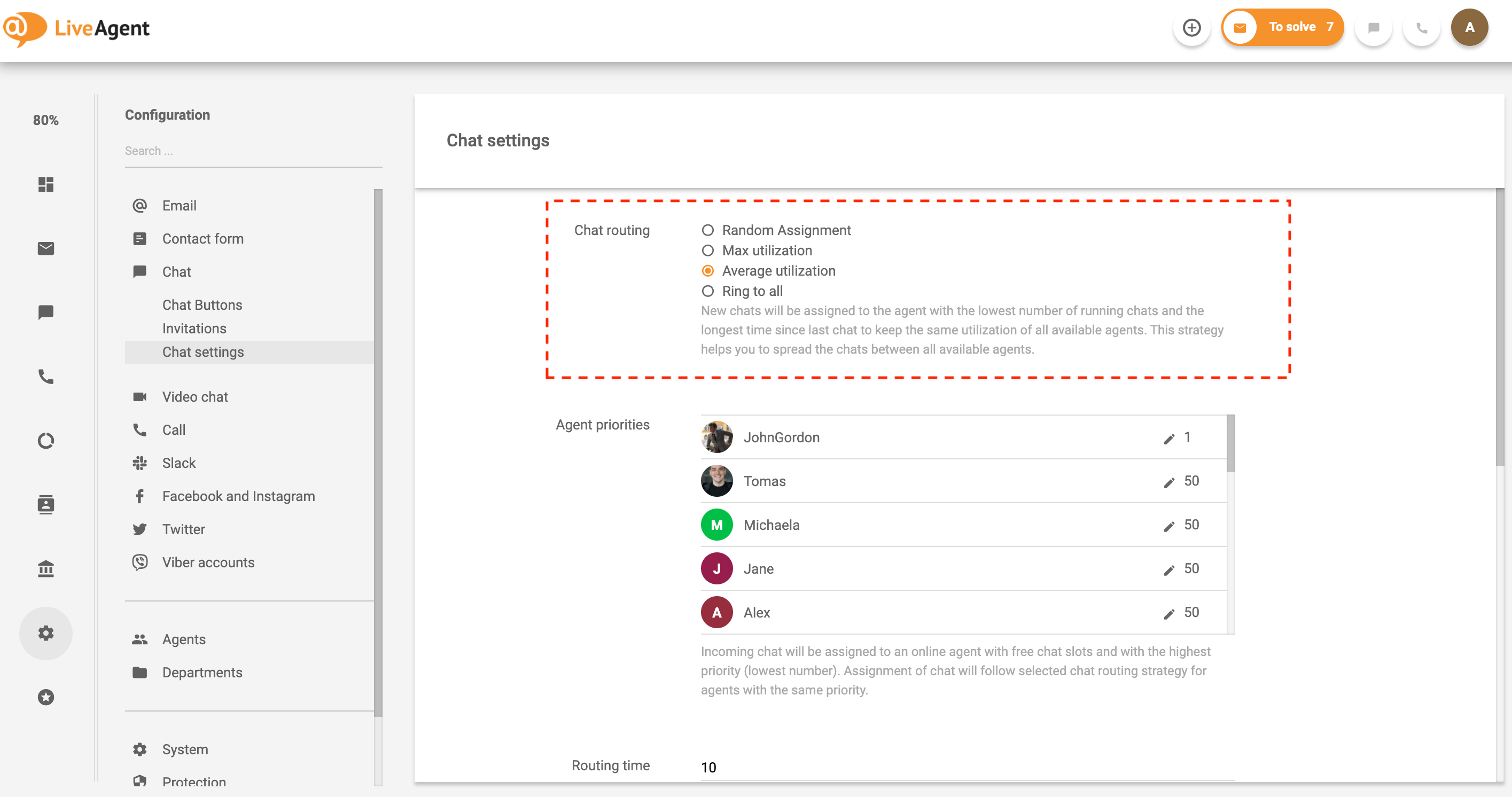 自動チケット配分とチャットルーティング