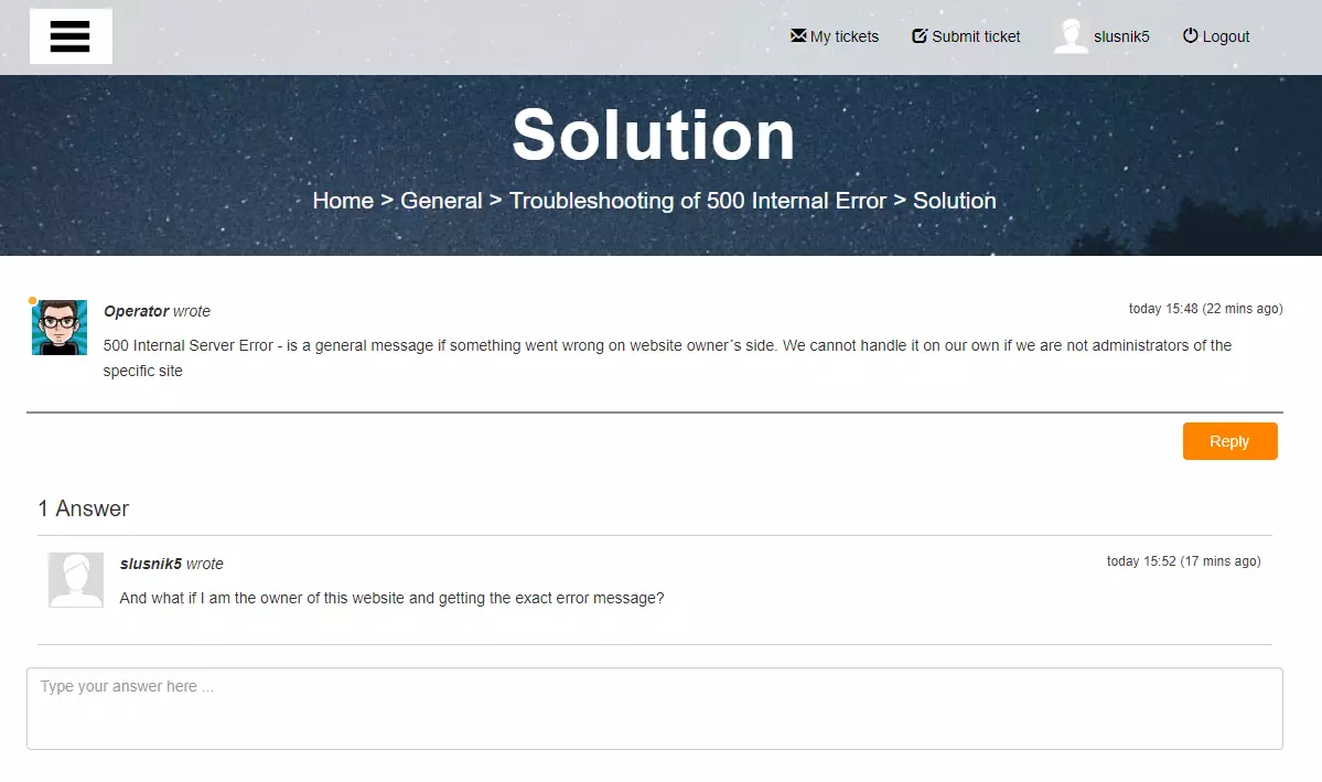 公開顧客フォーラムの例