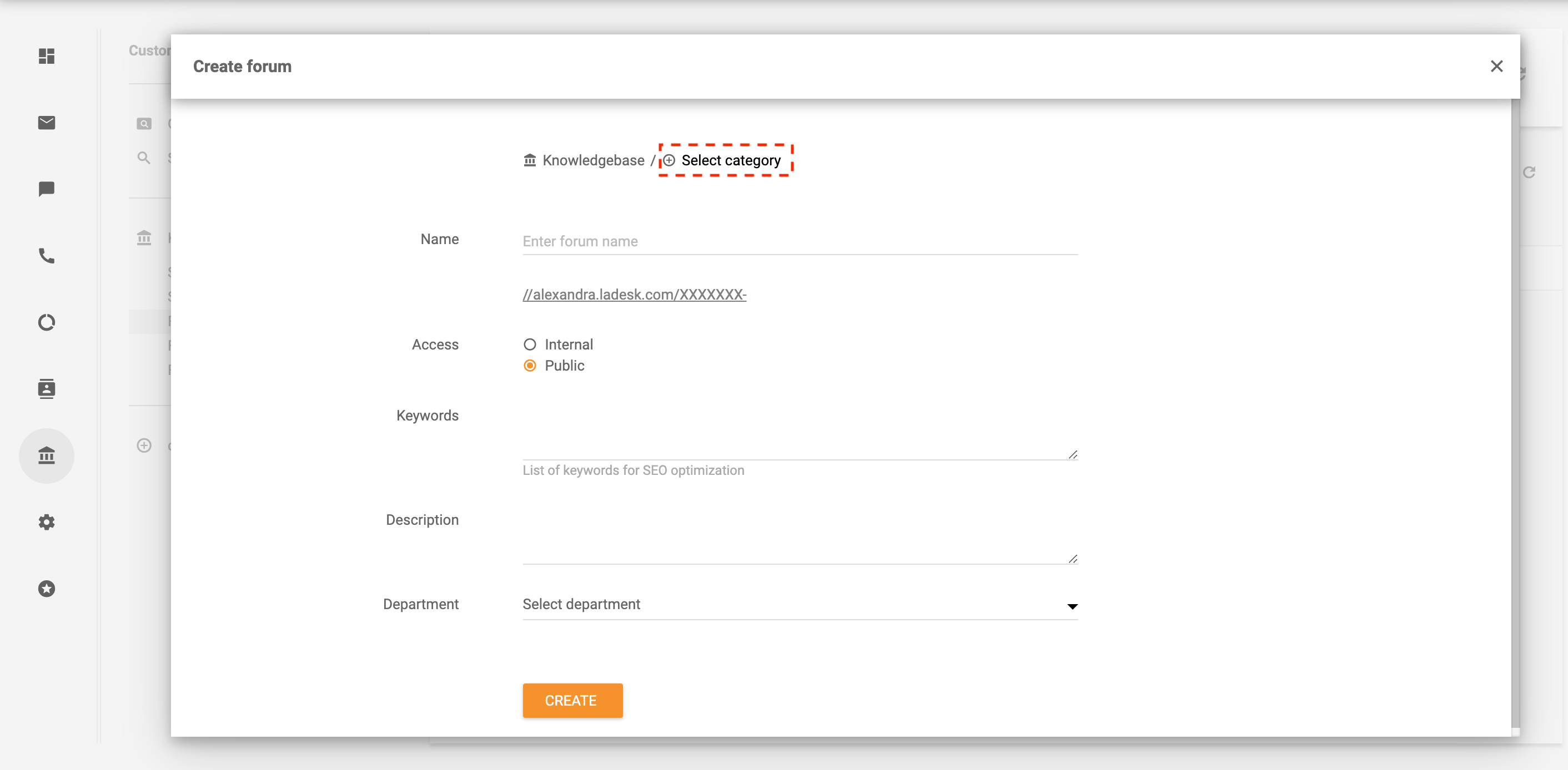 顧客フォーラムのカテゴリを選択 - LiveAgent